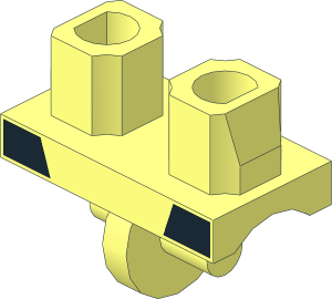 Minifig Hips with Toa Tahu Pattern