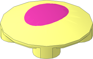 Dish  2 x  2 without Rim with Dark Pink Ellipsis Pattern