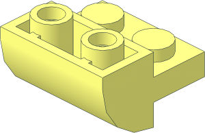 Brick  2 x  2 x  1 with Curved Bottom