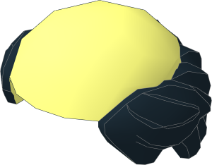 Minifig Hair Short with Bald Top with Black Hair Pattern