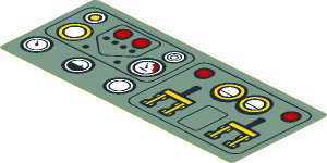 Sticker  1.8 x  4.3 with Retro Control Panel