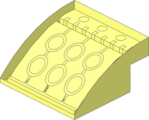 ~Slope Brick Curved  4 x  4 x  1.667 - without Front Surface