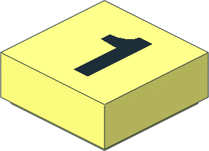 Tile  1 x  1 with Black "1" Pattern