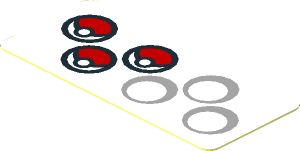 Sticker  0.8 x  1.8 with 3 Poké Balls and 3 Empty Sockets