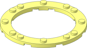 Plate  8 x  8 Round with  6 x  6 Round Cutout