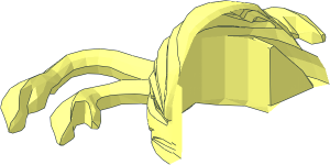 ~Minifig Headdress Kraang with Tentacles - Half