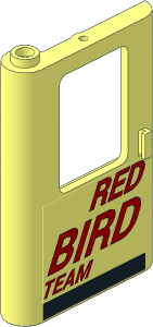 Train Door  1 x  4 x  5 Left with "RED BIRD TEAM" Sticker