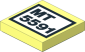 Tile  2 x  2 with "MT 5591" License Plate Sticker