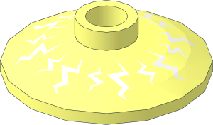 Dish  2 x  2 Inverted with White Lightning Bolts Pattern