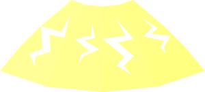 ~Dish  2 x  2 Inverted with White Lightning Bolts Pattern - Quarter