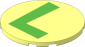 Tile  6 x  6 Round with Green Luigi Capital Letter "L" Pattern