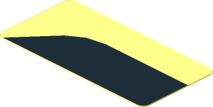 Sticker  0.9 x  1.8 with Black Trapezoid on Transparent Background Right