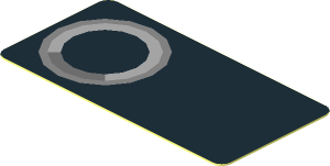 Sticker  0.9 x  1.8 with Grey and Silver Ring on Black Background Left (Needs Work)