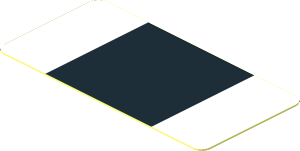 Sticker  0.9 x  1.8 with Black Stripe on White Background