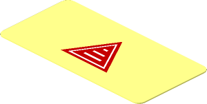 Sticker  0.9 x  1.8 with Red Triangle