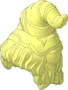 Minifig Hair Female Long Peaked Top Knot Inclined to the Left