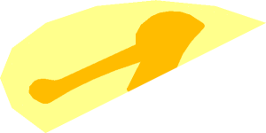 ~Tile  1 x  1 Round with Bright Light Orange Letter "M" in Circle Pattern