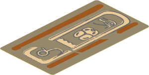 Sticker  3.3 x  1.8 with Hieroglyphs Type 4 (Eye on Top)