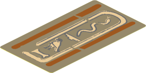Sticker  3.2 x  1.8 with Hieroglyphs Type 1 (Snake on Top)