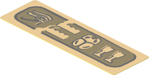 Sticker  1.2 x  3.8 with Hieroglyphs