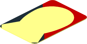 ~Sticker  0.8 x  1.2 with Yellow Headlamp and Red Stripe on Black Background Right - Common Part