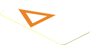 Sticker  0.8 x  1.8 with Orange Triangle on White Background
