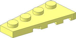 Wing  2 x  4 Left with Chamfer