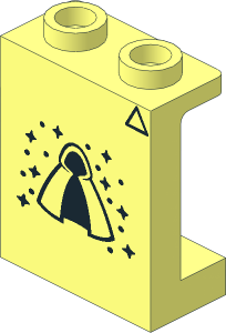 Panel  1 x  2 x  2 Reinforced with Black Triangle, Cloak and Sparkles Pattern