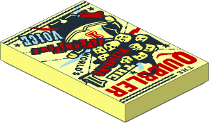 Tile  2 x  3 with The Quibbler Newspaper "THE WIZARDING WORLD'S ALTERNATIVE VOICE" Pattern