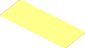 ~Sticker Back  1.2 x  3.0 Parallelogram