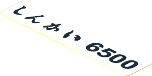Sticker  0.8 x  3.9 with Black "Shinkai 6500" on White Background