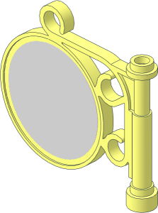 Signpost Ornamented Type 1 with Mirror Round Sticker