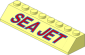 Slope Brick 45  2 x  8 with Red and Blue "SEA JET" on Transparent Background Sricker Right