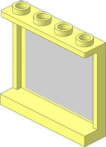 Panel  1 x  4 x  3 Reinforced with Chrome Silver Inside Sticker