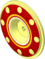 Wheel Cover Smooth for Wheel 34 x 56 with Dots and White / Yellow Rings on Red Background Pattern