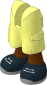 Figure Friends Legs with Cargo Pants with Reddish Brown Legs, Black Shoes with Light Bluish Grey Laces and Soles Pattern