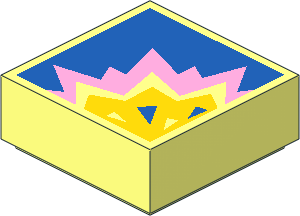 Tile  1 x  1 with with Color Explosion on Blue Background Pattern