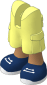 Figure Friends Legs with Cargo Pants with Medium Nougat Legs, Dark Blue Shoes with White Laces and Soles Pattern