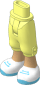 Figure Friends Hips and Legs with Cropped Trousers with Medium Tan Legs, White Shoes with Medium Azure Laces and Soles Pattern