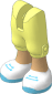 Figure Friends Legs with Cropped Trousers with Medium Tan Legs, White Shoes with Medium Azure Laces and Soles Pattern