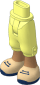 Figure Friends Hips and Legs with Cropped Trousers with Medium Nougat Legs, Tan Shoes with Dark Blue Laces and Soles Pattern