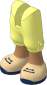 Figure Friends Legs with Cropped Trousers with Medium Nougat Legs, Tan Shoes with Dark Blue Laces and Soles Pattern