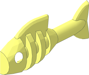 ~Animal Fish Skeleton Half