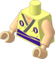 Minifig Torso with Arms and Hands with Ninja Robe with Medium Lilac Sash and Foot Clan Logos Pattern