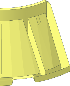 ~Cone Quarter  3 x  3 x  2 Hollow No Studs Half without Front