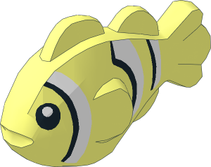 Animal Clownfish with Black and White Stripes Pattern
