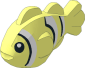 Animal Clownfish with Black and White Stripes Pattern
