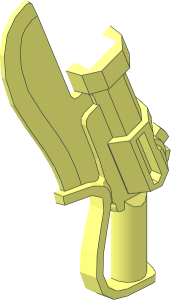 ~Minifig  Gun with Blade - Half