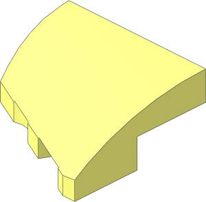 Slope Brick Curved  2 x  2 x  0.667 with Stud Notch Right