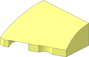 Slope Brick Curved  2 x  2 x  0.667 with Stud Notch Left